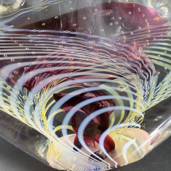 2004 Rollin Karg Large Heavy Glass Fish Signed Sculptures Multicolor Hand Blown - Picture 5 of 16